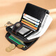 Viney Cowide Short Wallet Damen Folding Reißverschluss Brieftasche Multi-Card-Position großer Kapazität Student Coupon Brieftasche Einfache Brieftasche Schwarz Multifunktion Fashion Korean Retro