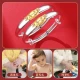 Yinyifang Baby Silver Bracelet Baby 9999 Pure Silver Ox Year Silver Jewelry 0-6 Years Old Boys and Girls Hundred Days Silver Bracelet Children's Full Moon Birthday Birthday Gift Golden Bull Baby Pair Bracelet [241g] with Certificate