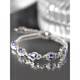 Fat Donglai quality tanzanite bracelet for women s925 silver chain light luxury niche design blue gemstone loose stone inlaid 01#s925 silver tanzanite inlaid bracelet