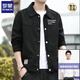 ROMON jacket men's suit spring and autumn new Korean style set of trendy youth casual clothes men's three-piece set J06 dark gray jacket + cotton white T + K1063 black XL 120-140Jin Jin equals 0.5 kg