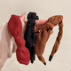 Xiang Wan Cute Elegant Bow Headband Women's Versatile Headwear Outing Crushed Hair Headband Headband Burgundy