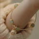 Xiaose Douyin with the same style of natural Hetian jade bell bracelet, one step, one ring bracelet, female high-end personality, girlfriends, light luxury bracelets, birthday gift for girlfriend A3Y108, one step, one thought bracelet