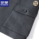 ROMON Woolen Zhongshan Suit Men's Suit Formal Autumn and Winter Thickened Middle-aged and Elderly Dad Jacket Zhongshan Suit Gray 165/70