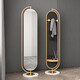 Baiyuda miroir complet de miroir miroir miroir miroir de la gamme de sols de sol pour sol pour les filles de style rotatif de style internet miroir ajusté à cadre blanc + marbre blanc grand rotatif (175 * 40 * 45 autres oui