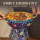 Chui Laoye cloisonne copper hot pot old Beijing single copper hot pot small hot pot pot one person one pot alcohol stove copper pot hot pot blue * blooming flowers * brass 1-2 people 20cm