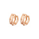 DL 1998 Fat Donglai same style 18k rose gold earrings for women 2025 new trendy Korean temperament internet celebrity rose gold