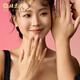 Beijing Gold Trading Center Co., Ltd. gold ring pure gold 999 plain ring iloveyou couple engagement ring birthday and Valentine's Day gift for girlfriend, female ring 12# about 3.53g solid