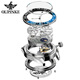 Oupinke watch men's fully automatic mechanical tourbillon casual business top ten brands green water ghost series waterproof men's watch Oupinke 3271-steel strip white water ghost default