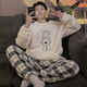 Langsha 2024 Nouveau pyjamas populaire pour hommes en automne et en velours d'hiver en velours plus en velours épaissie Internet célébrité ours ours à la maison Ensemble 9921 L [100-130jin [Jin est égal à 0,5 kg]