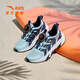 ANTA Children's Sandals Men's Beach Shoes 2026 Summer Baotou Breathable Knob Buttons Physical Education Class Sports Frame Shoes Light Steel Blue/New Ink Blue-1 33