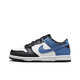 Nike (Nike) Dunk Low Salmon Toe GS Low Top Retro Retro non-glisser-USE-RÉSISTANT CASSORATION CASSORATION DH9765-104 BLUE BLACK ET BLANC 38