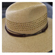 
Apatia large size men's straw hat top hat sun protection hat fishing sun hat summer sun hat big head cool hat khaki small size O/S54-57cm with windproof rope