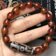 Guran Jewelry Selection Daily Leaks Tibetan cinnabar nine-eye dzi beads inlaid with silver wire and old agate ancient beads hand-strung