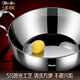 欧乐多（Olodo）德国316L不锈钢复底汤锅火锅涮锅家用大容量锅燃气灶电磁炉通用 316L不锈钢汤锅 贈手柄+汤勺 26cm