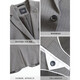 皮尔卡丹（pierre cardin）轻奢感色织人字纹西服套装男修身针织正装韩版新郎结婚礼服西装男 棕灰/外套+衬衫+裤子 XL(135斤内)