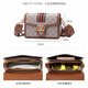 KUQIDAISHU This year's popular shoulder bag for women's bag 2025 new high-end fashion luxury small square bag crossbody bag women's bag 9221 checkerboard plaid coffee color