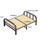 Jingju Klappbett Einbett Lunchbett Nickerchen Bett Camp Bett Krankenhaus Haus mit Hartbrettbett Eisenbett [Stille Verstärkung] 1.2*2 m BGC866