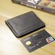 Naichite Mini portefeuille Men de vache à vaches courts pour hommes Clips Vertical Portefeuille vertical Monsieur Soft Gentleman's Café