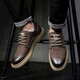 Tykt Work Schuhe Herren-Schnüre-up [Top-Layer Cowhide] lässige Lederschuhe Herren atmungsable Geschäft Herrenschuhe T56107 Brown 41