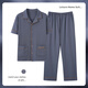 BSTB [extra großer Größe] 7xl Super große Baumwollhosen Halbärmeligte Pyjamas für Männer Sommerfett und Fett Plus Größe 300 Jin [Jin entspricht 0,5 kg] Fett Baolan HD12003 Kurzärmeler-Hosen Anzug 5xl180-220 Jin [Jin Equals Equals 0,5 kg]