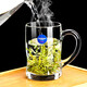 Luminarc thickened tempered glass cup household tea cup with handle large capacity tea cup green tea cup drinking cup with handle Benny 450ml two