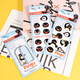 KKV Offizielles Pingu-Handy-Hülle Aufkleber Netter Cartoon kann DIY Water Cup Hand Account Decoration Selbst-Sticker Peripheral Emoticon Paket eingefügt werden