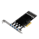 Velocidad de SSU y excelente tarjeta de adquisición de cámara industrial de 40GB de 40GB USB3.2 PCI-E a 4 puertos USB3.1 Tarjeta de expansión U3518A [Versión 32G] 4 canales