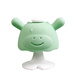 Ziza Baby Mushroom Teether Cute Cow Teething Baby Anti-Eating Hand Artifact Bite Glue Stick Children's Soothing Toy Full Silicone for 6 Months and More Can Be Boiled Cute Cow (Green)
