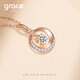Grace Girl 18K gold moissanite necklace women's light luxury clavicle chain birthday Chinese Valentine's Day birthday gift for girlfriend and wife