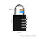 JiGong code lock padlock dormitory cabinet gym student luggage home drawer warehouse all metal waterproof padlock 4-digit code padlock (black)
