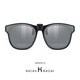 Helen Keller Sonnenbrille Clip-on Herren polarisiert Modetrend Sonnenbrille Hängebrille Clip-on für Damen Autofahren hochklappbar HP829 Dunkelgrau Schwarz