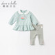 David Bella (Dave/Bella) modische Mädchen entsprechen dem zweiteiligen Kinder-Set für Kinder für Herbst und Kleinkinder Frühling und Herbstgrün [DBM16820] 66 cm (12m (empfohlene Höhe 59-66 cm)))