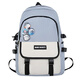Sac à dos de Langfei pour sac à dos masculin pour les élèves du collège et les collèges du secondaire Sac école grande capacité pour femmes de voyage Business ordinateur portable bleu grande taille + pendentif + badge aléatoire