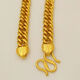 DRJEFUN Vietnamese sand gold necklace men's gold long-lasting boss chain men's gold-plated tank necklace gold shop 5 mm 60 cm 25 grams + free ring