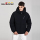 
Sherron off-season down jacket men's short loose autumn and winter jacket hooded fashionable and versatile sports and casual 12605 Mist Blue 3XL