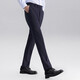 Angel Bird Men's Business Casual Suit Pants Straight-leg Wool Suit Pants KEBD241202U Navy Blue 80A