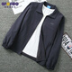 GP Spring and Autumn Men's Jacket Casual Sports Jacket Men's Jacket Trendy Long Sleeve Top Jacket Black 1656 XL Under 120
