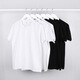 Heavy heavy cotton Henry shirt short-sleeved T-shirt men's summer American retro trend ins loose casual Henry neck T-shirt white XL (recommended 151Jin[Jin equals 0.5 kg]-170Jin[Jin equals 0.5 kg])