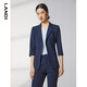 LANDI shopping mall's new summer blazer women's thin three-quarter sleeve suit formal top Tibetan blue M