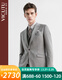 Vicutu Anzug Herrenjacke Spring Business Light Formal Woll Slim Pendler Top VRS22111630 Hellbraunes dunkler Muster 175b