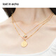 Lost in echo Chinese Valentine's Day gift Yang Zi's same original baroque pearl gold coin necklace set niche light luxury gift gold coin necklace