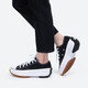 Converse Converse New Run Star Wanderung Ochsen und Frauen lässige dicke Sohle erhöhte Leinwandschuhe 168816C Schwarz und Weiß 38.5