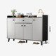 Saichu shoe cabinet simple household multi-layer storage living room door entrance cabinet small apartment storage shoe cabinet shelf recommended four doors and one drawer sky gray 120cm
