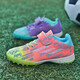 Feelaces Kinderfußballschuhe gebrochene Nägel für Männer und Frauen Falcon Messi Student Trainingschuhe für Kinder tf künstliche Gras -Turnschuhe 6195 Mandarin Duck Orange Green gebrochene Nägel 38 [Socken + Ballbeutel + Schutzbrett]