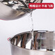 Meichu (Maxcook) 304 Edelstahlbecken Rundküchen Haushalt Deep Dicked Basin Set-Suppenbecken mit Skala, Anti-Schlupf-Silikonpolster, Waschbecken Single 21 cm