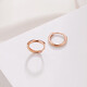Laomiao 18k gold earrings, rose gold earrings, glossy hoop earrings for girlfriend, birthday gift for wife
