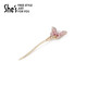 She s Akiko Monet impression embroidered butterfly high-end hairpin new Chinese style hairpin ancient style birthday gift for women pink A0