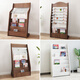 Libros de estante de periódicos y estante de periódicos Información de madera Rack montada en el piso Rack Rack Rack Almacenamiento de almacenamiento de almacenamiento Promocional Pantalla de estante Huelga para crear K687# Color de nogal High 96 Four Newspaper Clips