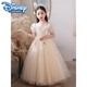 迪士尼（Disney）女童礼服生日儿童钢琴演出服女孩高端花童婚纱晚礼服公主裙主持人 683酒红色网袖【+皇冠】 150cm