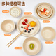 SHUANG YU disposable plate natural color deep plate 16cm*30 biodegradable paper plates barbecue picnic discs